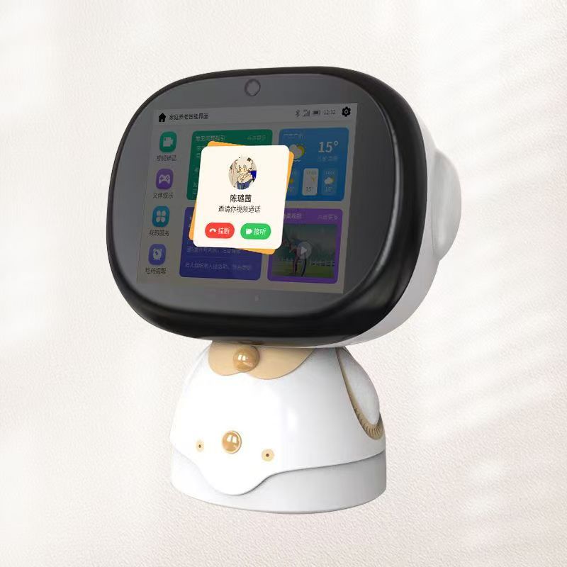 定制智慧居家养老机器人陪伴老人语音聊天呼救生理数据家庭 高清图片9