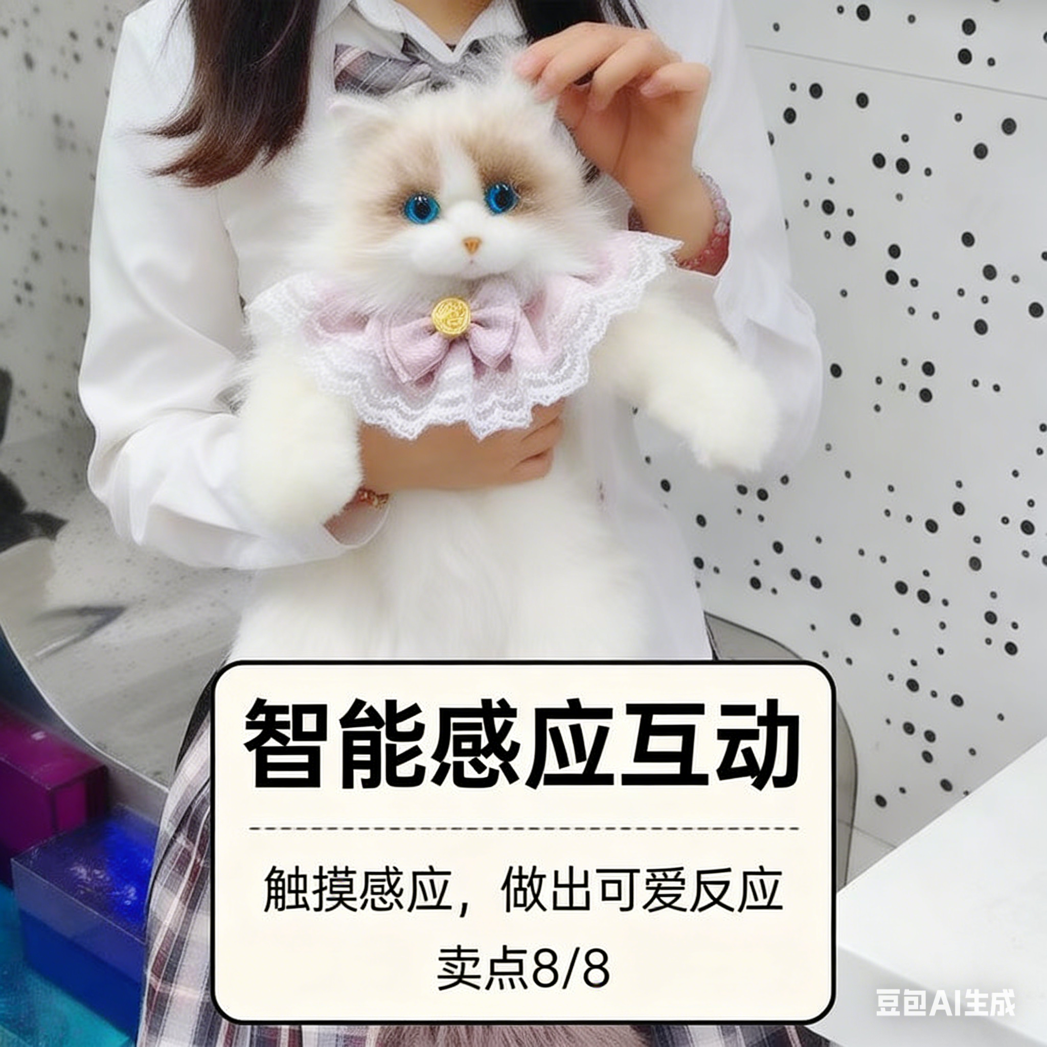 硅机猫不用铲屎的硅机生物 AI 智能聊天互动陪伴机器猫跨次元智慧生物聊天搭子送闺蜜礼物不用喂粮 高清图片5