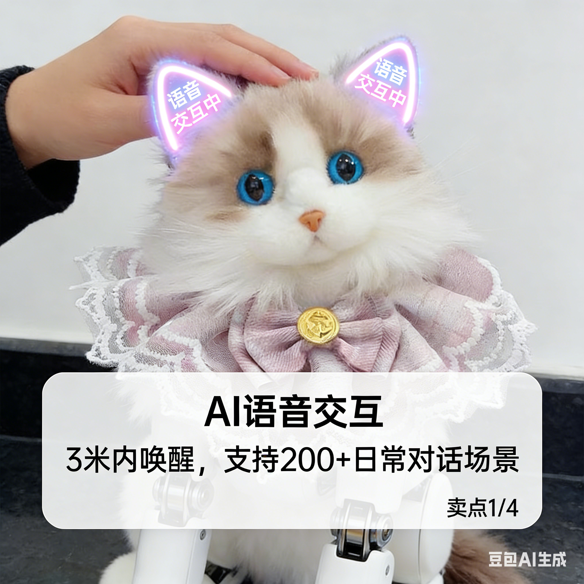硅机猫不用铲屎的硅机生物 AI 智能聊天互动陪伴机器猫跨次元智慧生物聊天搭子送闺蜜礼物不用喂粮 高清图片23